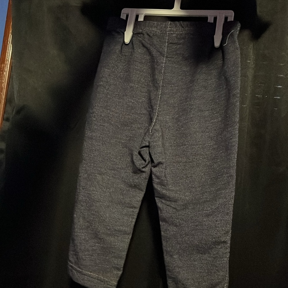 New. Carters 2 Piece Set - Pink Checkered Dress with Blue Leggings - Picture 3 of 4